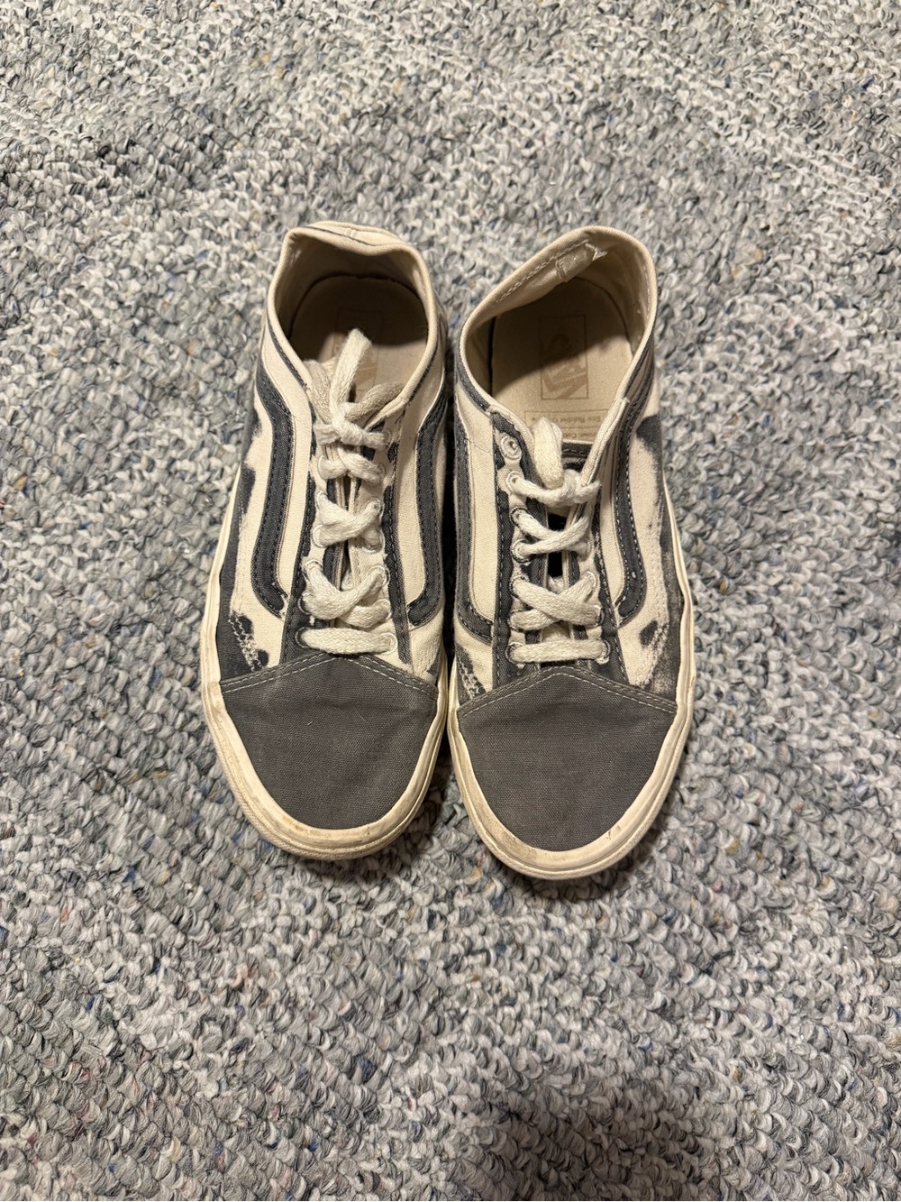 Classic Low-Top Vans Canvas Sneakers in Blue and White